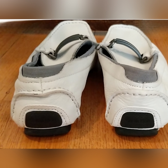 Calvin Klein Maxim Tumbled Leather Slip-on Loafer White 10.5 US - Picture 4 of 7